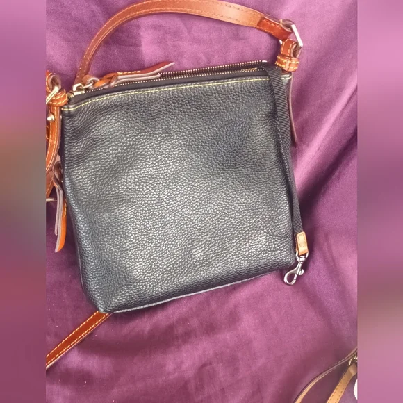 Dooney & Bourke Black Crossbody Bag with Tan Accents - Picture 9 of 14